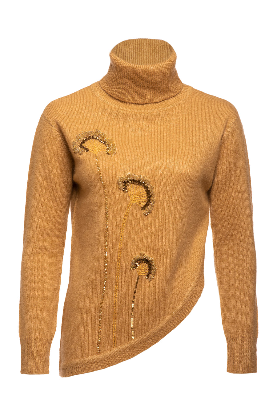 Dia Embroidered High Neck Knitted Top