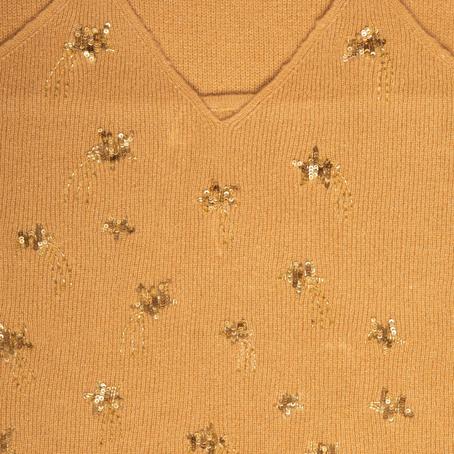 Quartz Embroidered Camisole With Silk Tube Strap