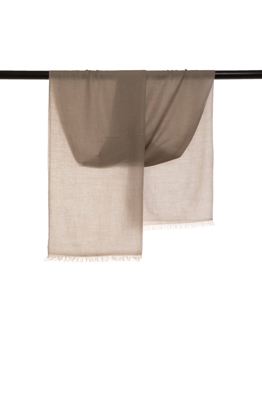 White Classic Lightweight Woven Cashmere Scarf