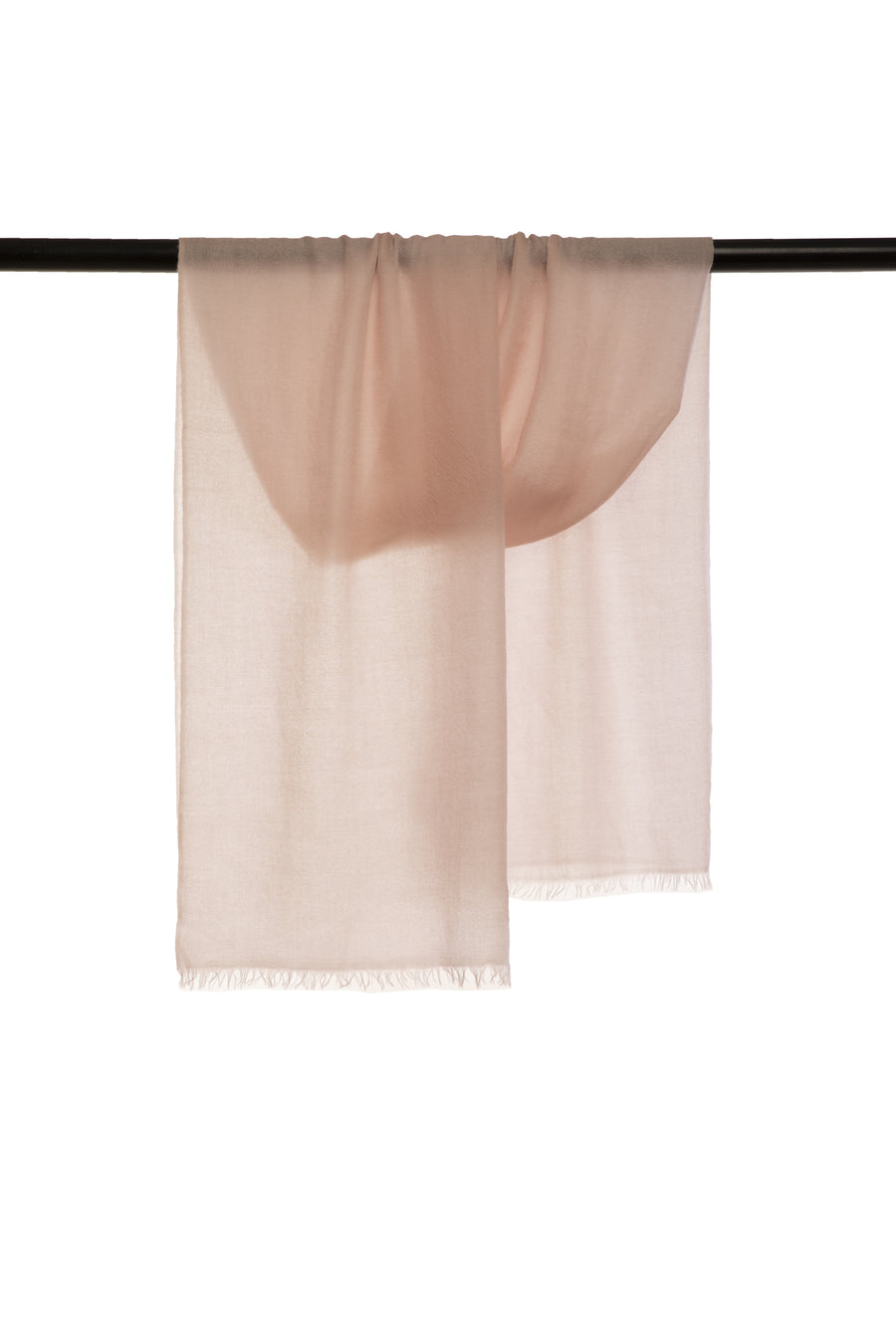 White Classic Lightweight Woven Cashmere Scarf