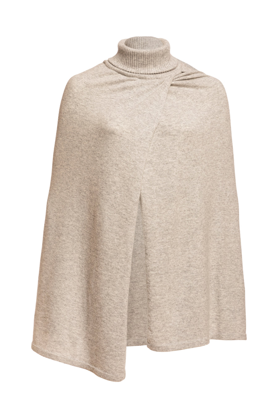 Spinel High Neck Knitted Cape