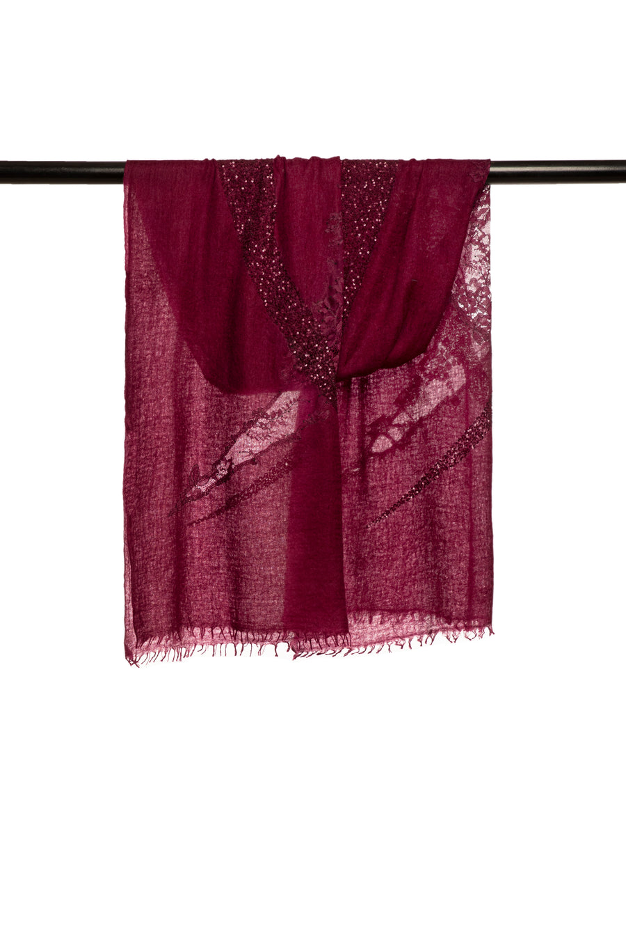 Jade Moon Lace Embroidered Scarf