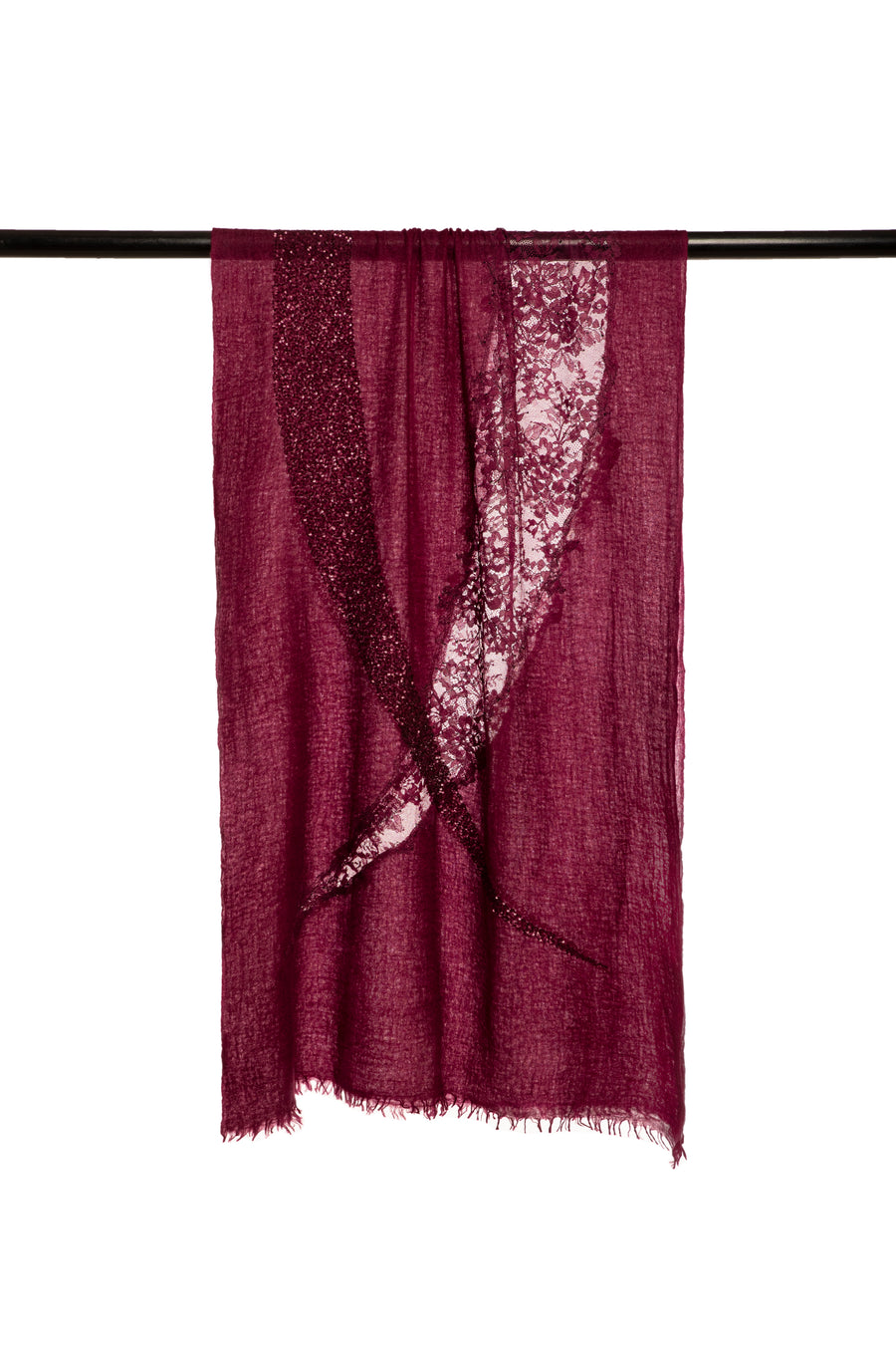 Jade Moon Lace Embroidered Scarf