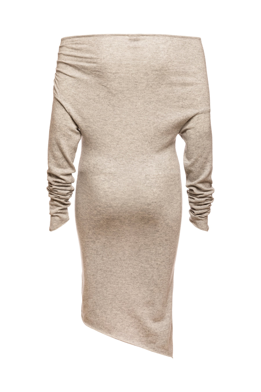 Back of Grey Topaz Mini Asymetrical Dress