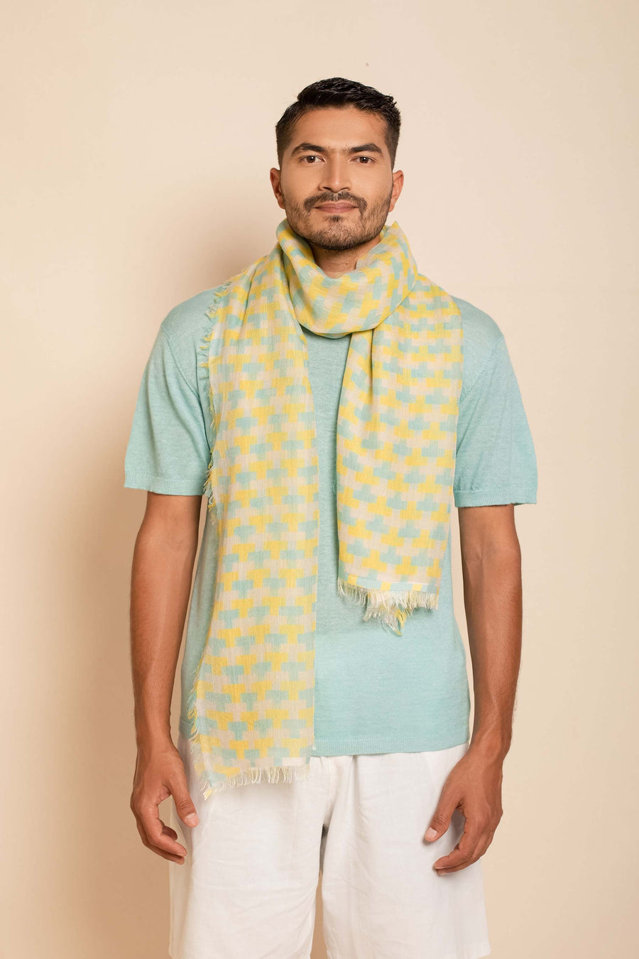 Block Printed Tile I Modal Scarf For Women