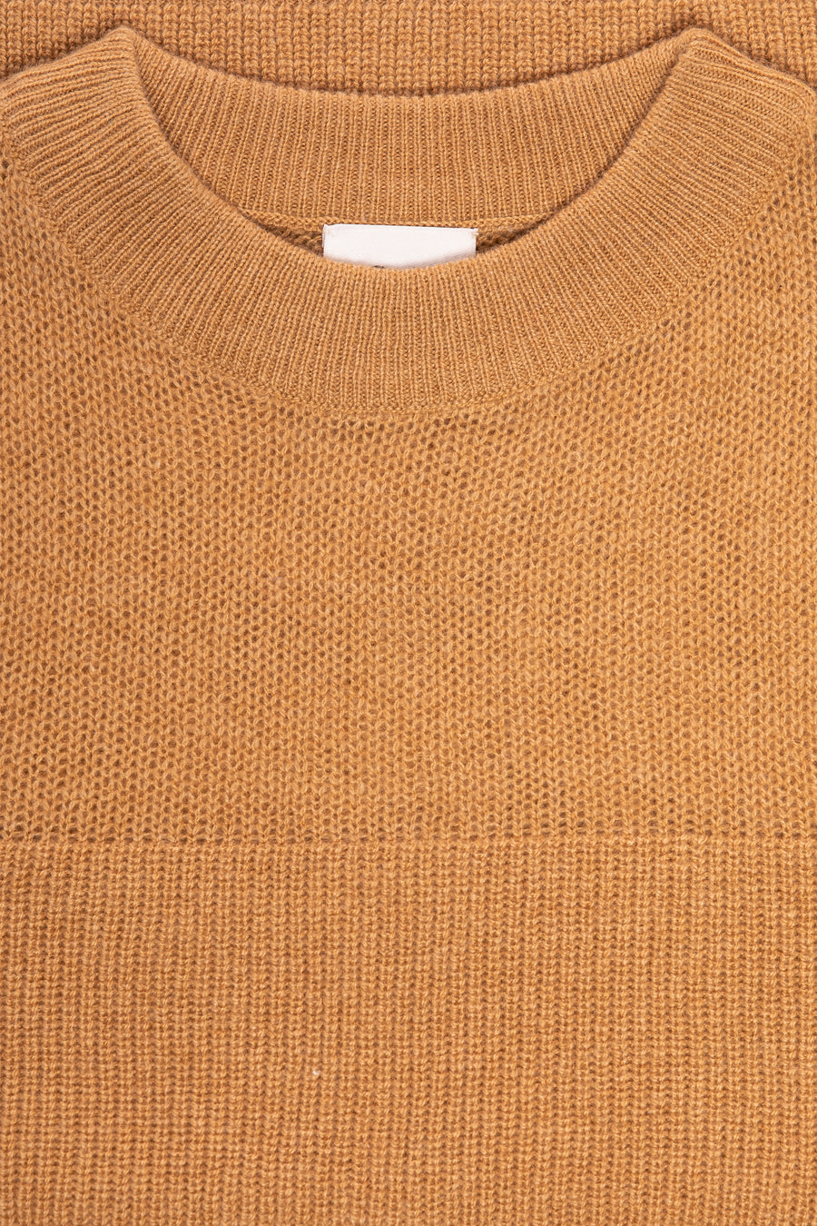 Camel-Coral Block Sleeveless Intarsia Top