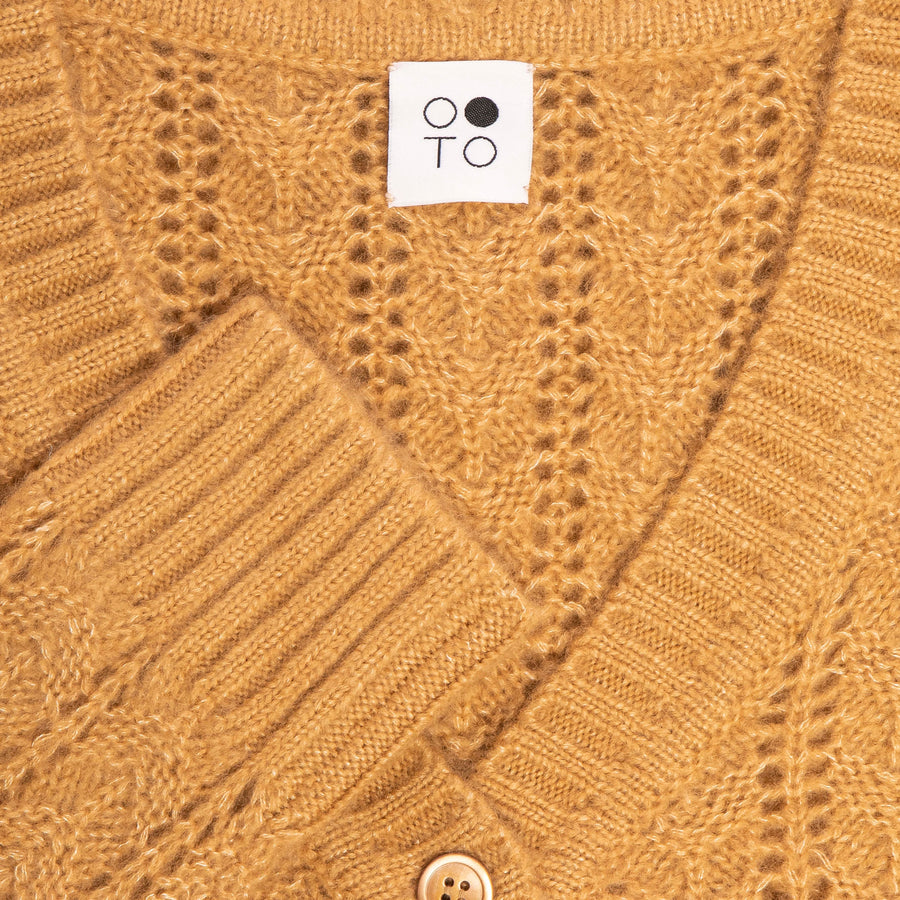 Camel Amethyst Loose Fit Cardigan