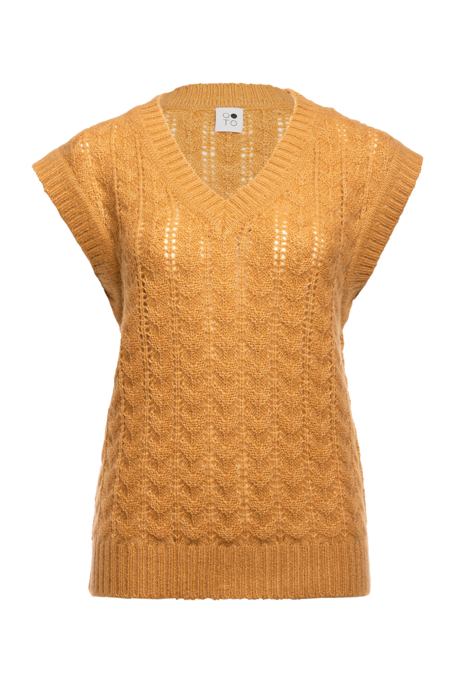 Camel Aquamarine Sleeveless Sweater