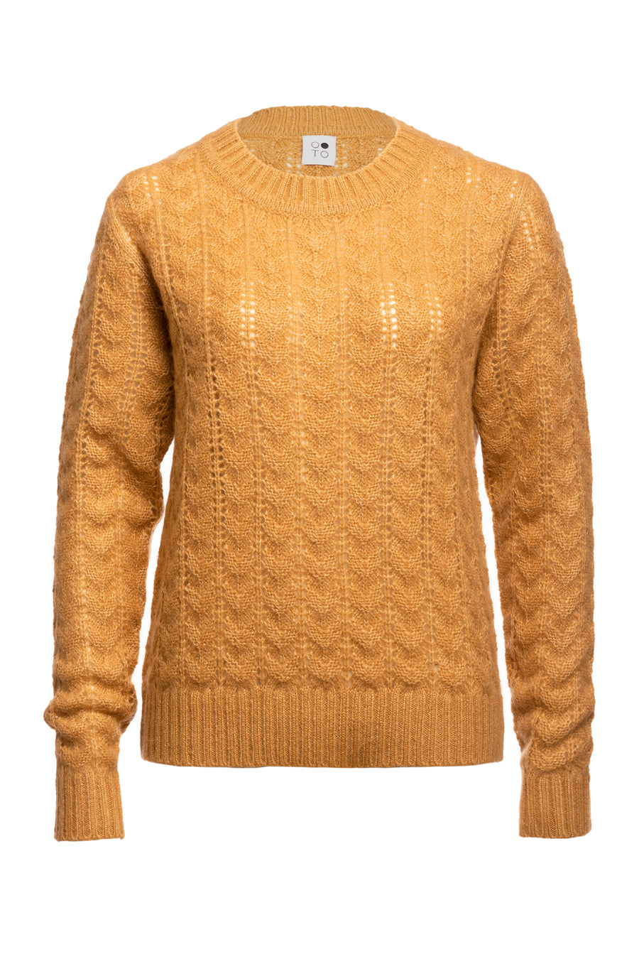 Camel Emerald Round Neck Sweater