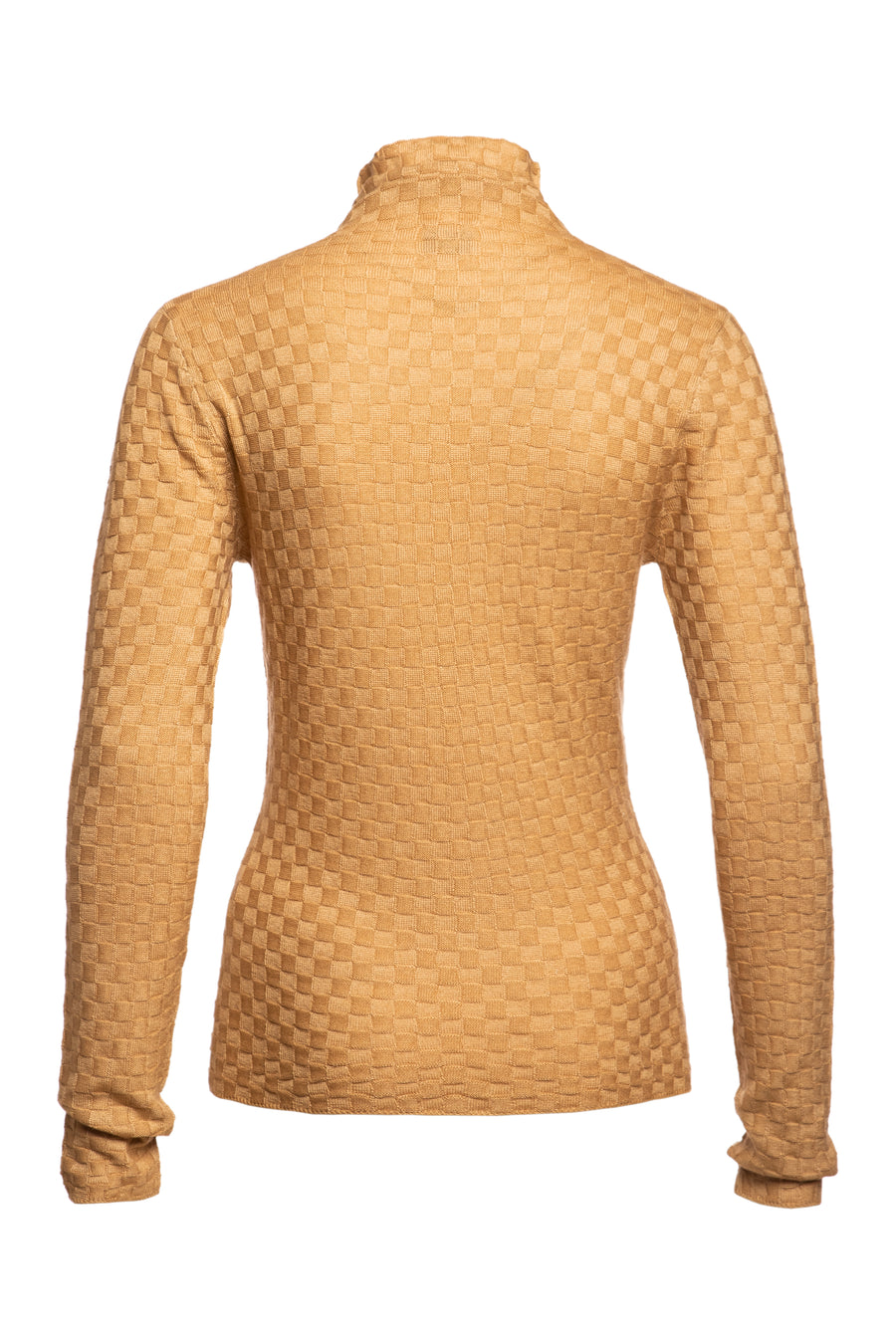 Camel Tourmaline Turtleneck Body Fitted Sweater