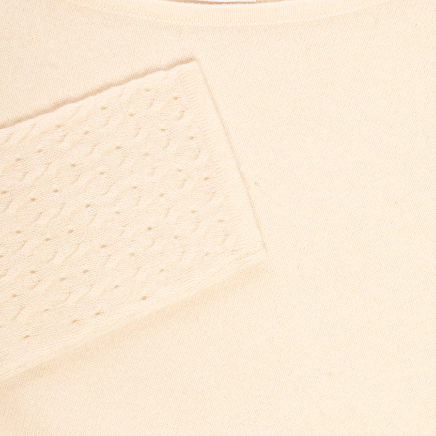 Chose-up of White Jewel Asymmetric Top