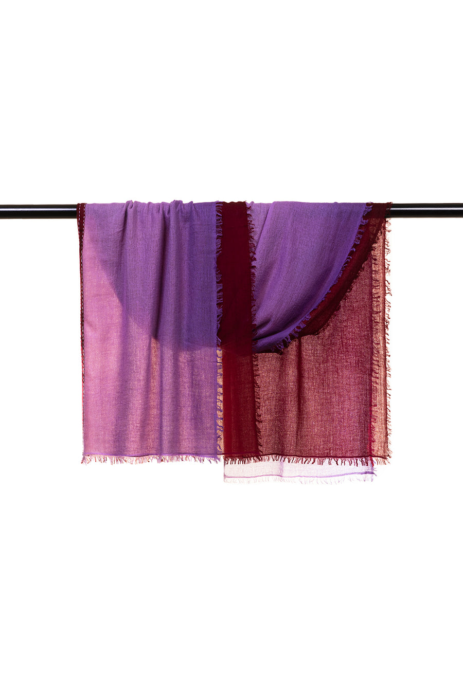 Double Layered Ombre 100% Baby Wool Scarf | Tara Oriental