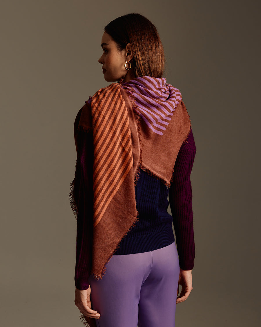 Dusk Printed Stole Cashmere Scarf