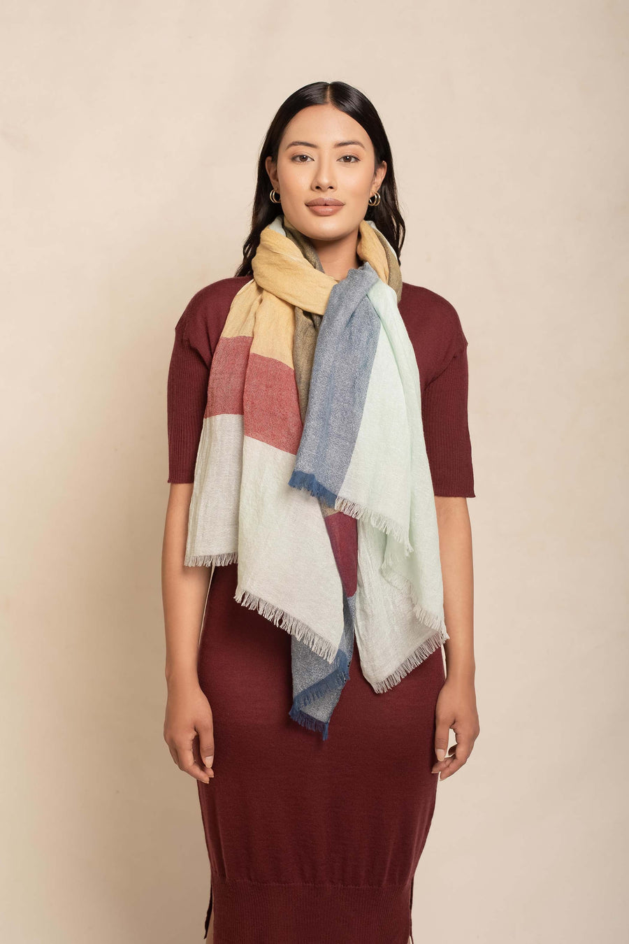 Formal Block Yarn Dyed Unisex Scarf