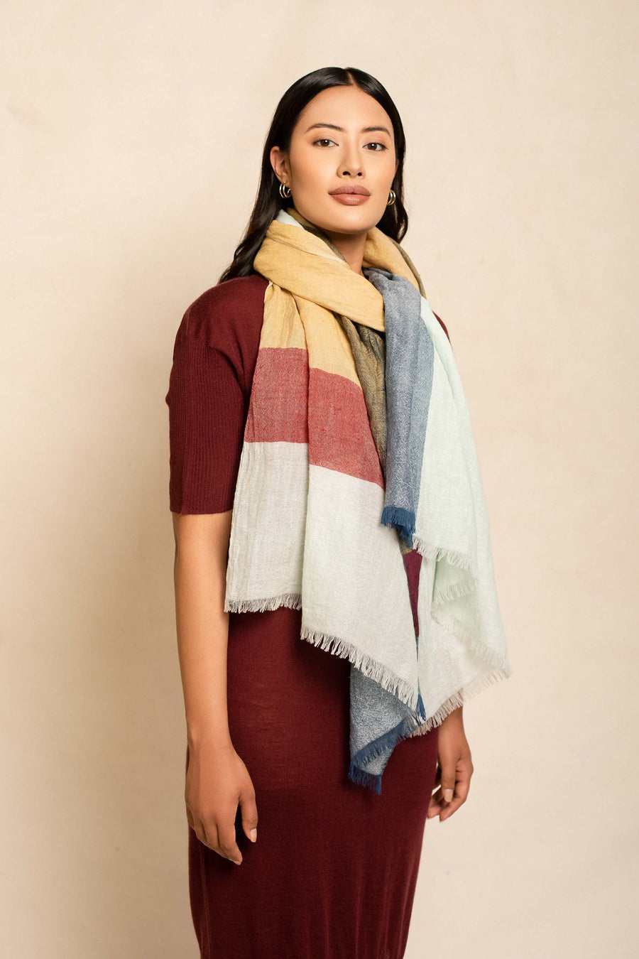 Formal Block Yarn Dyed Unisex Scarf