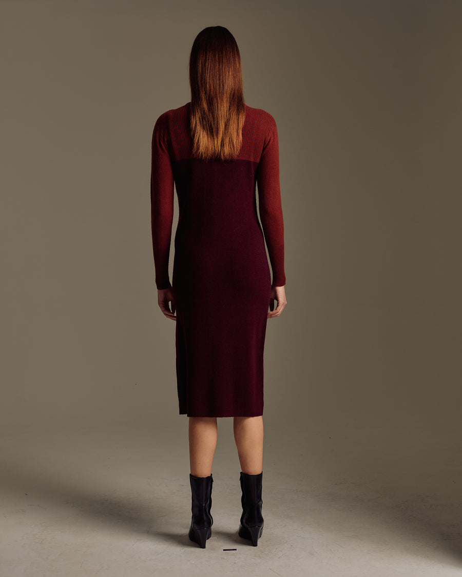 Women's Cashmere Formal Midi Dress