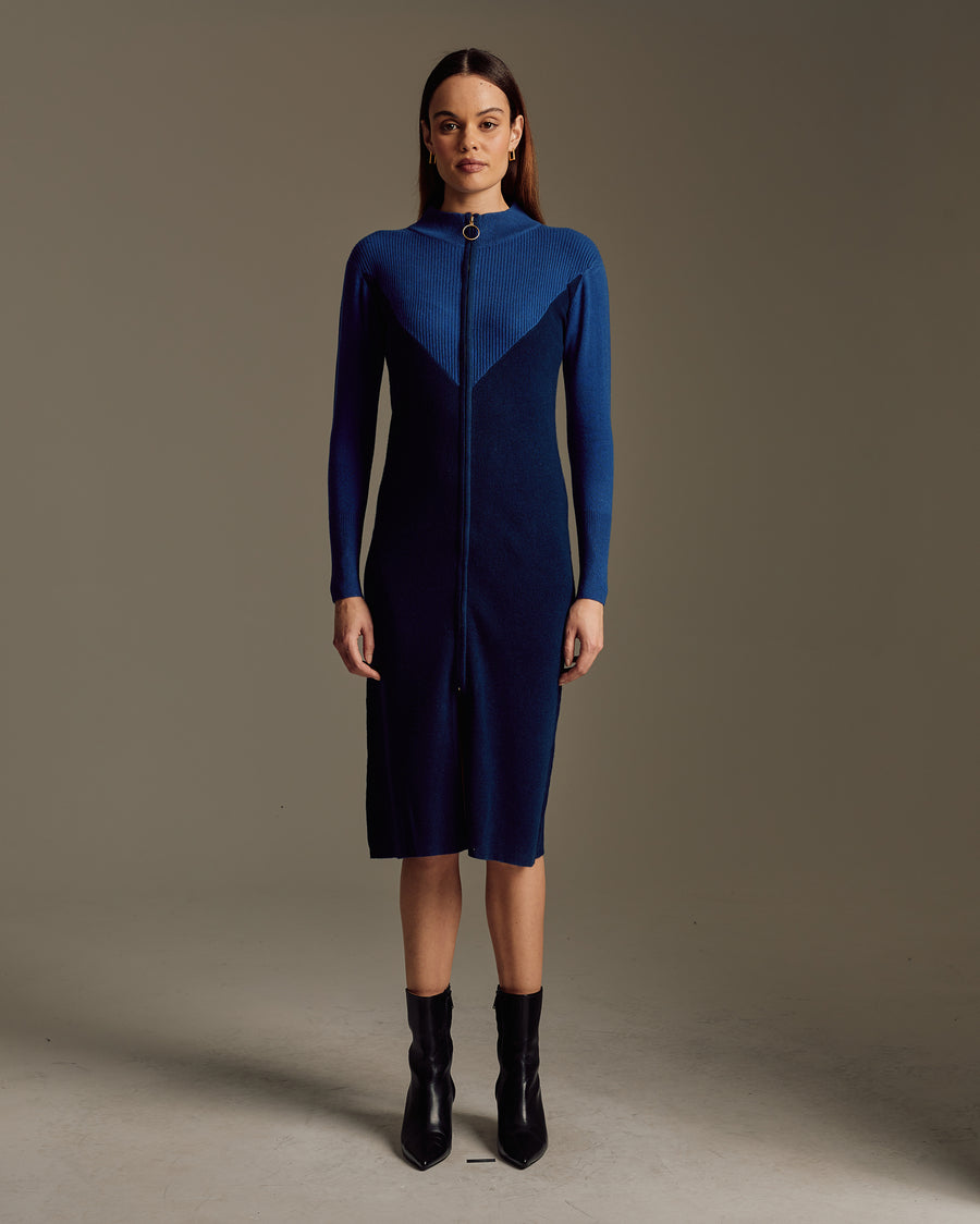 Women's Cashmere Formal Midi Dress