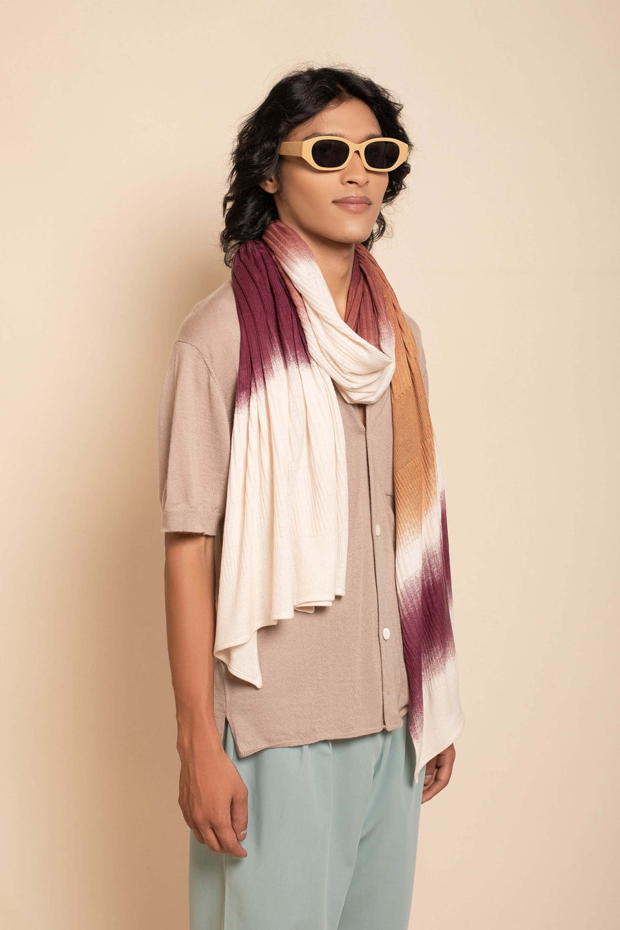 Formal Printed Ombre Stripes Unisex Scarf