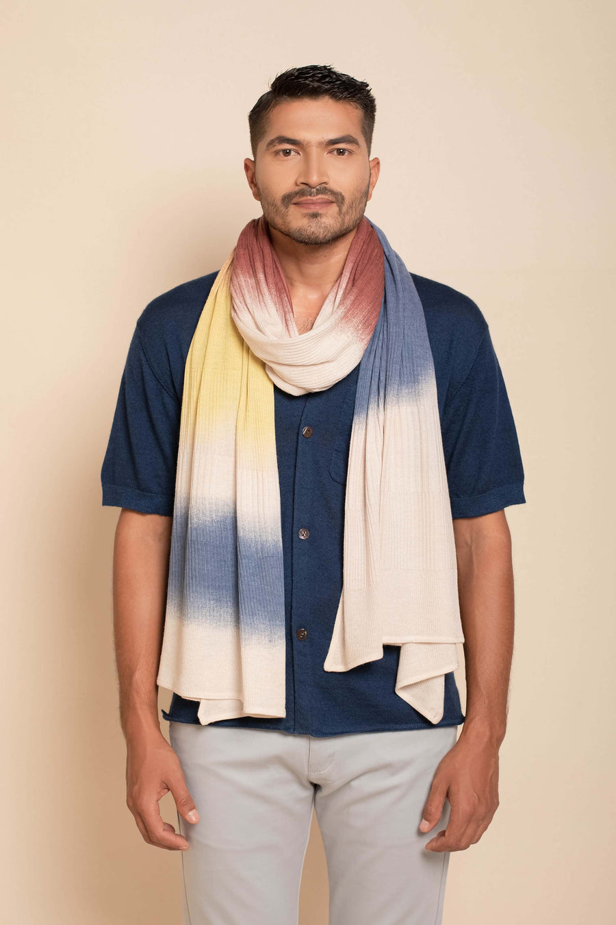 Formal Printed Ombre Stripes Unisex Scarf