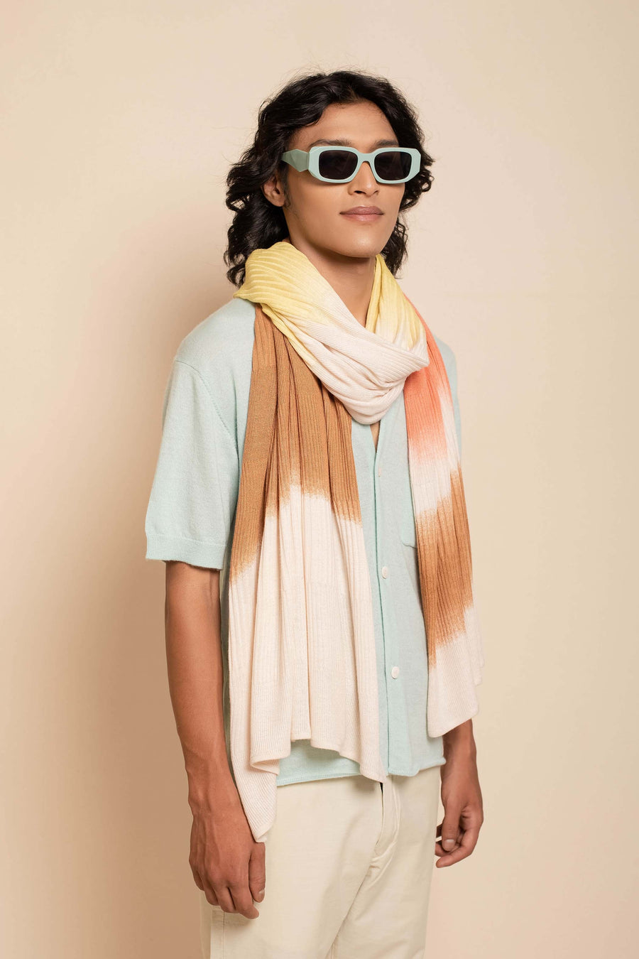 Formal Printed Ombre Stripes Unisex Scarf