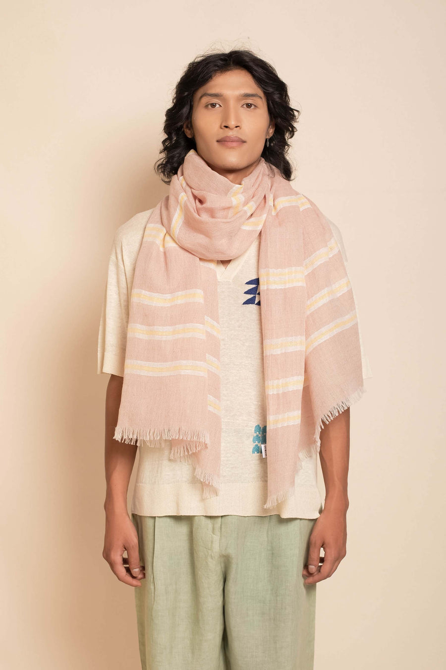 Formal Striped Yarn Dyed Unisex Scarf