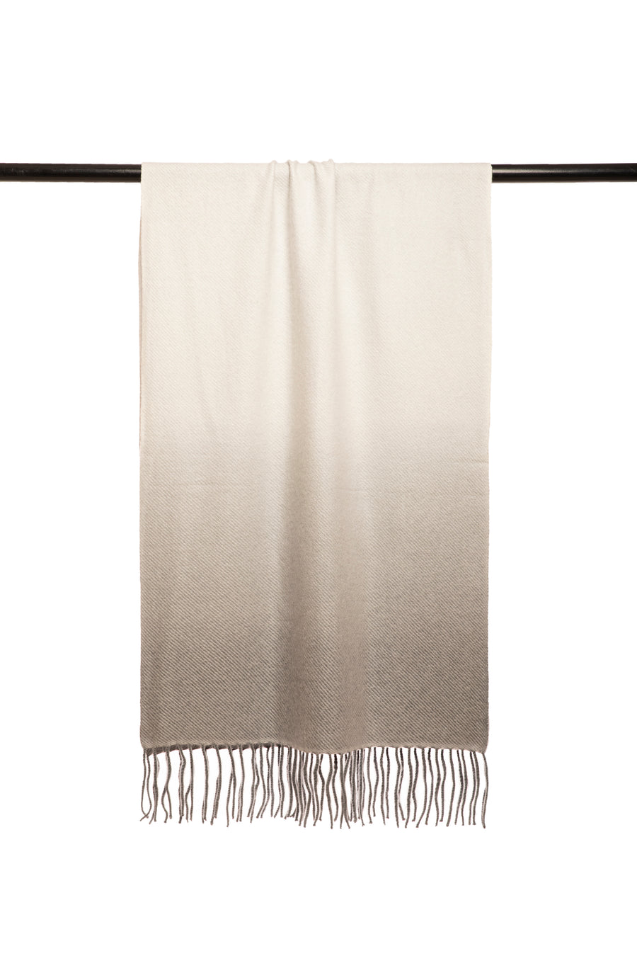 Fringed Ombre Cashmere Silk Scarf