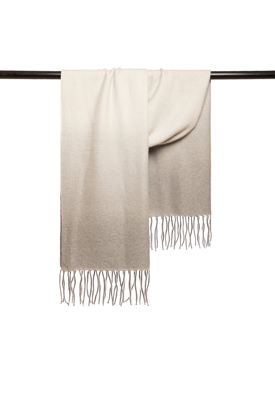 Fringed Ombre Cashmere Silk Scarf