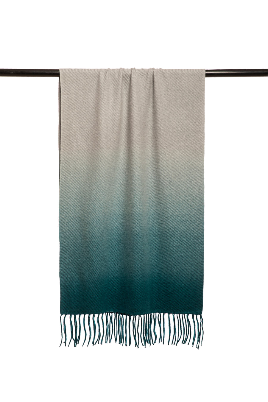 Fringed Ombre Cashmere Silk Scarf