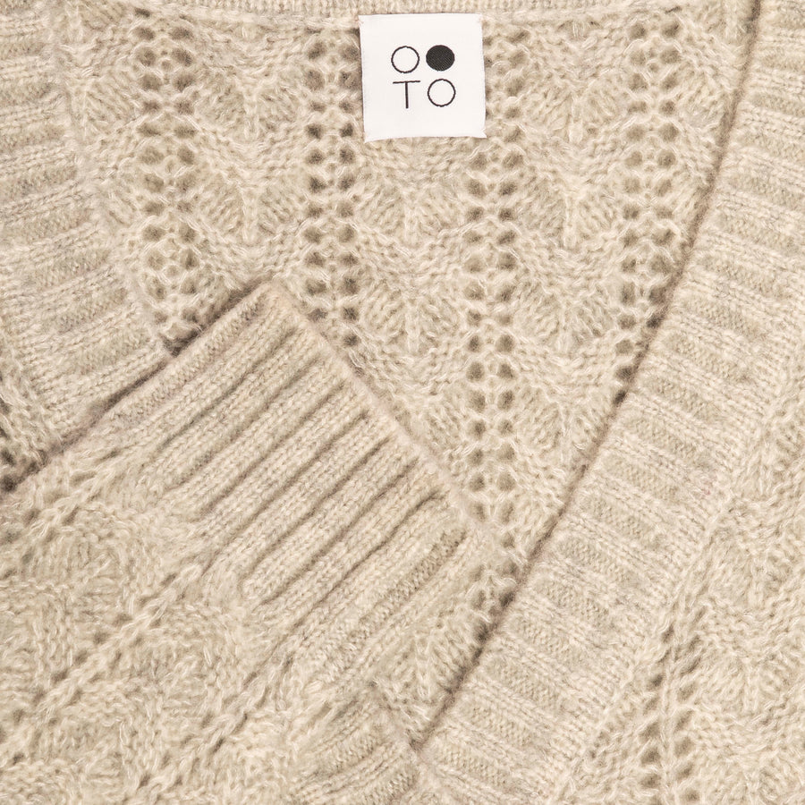 Grey Amethyst Loose Fit Cardigan