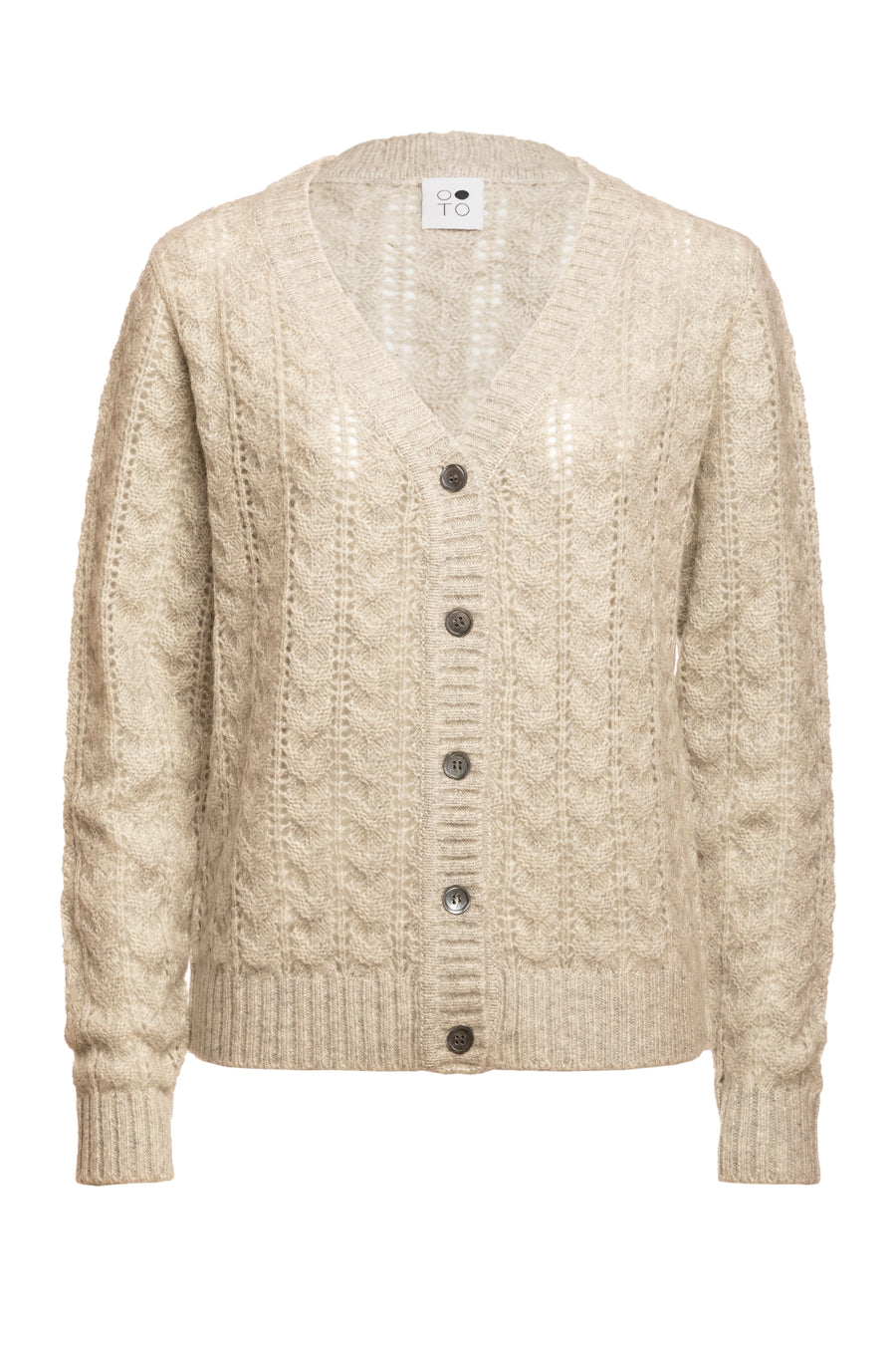 Grey Amethyst Loose Fit Cardigan