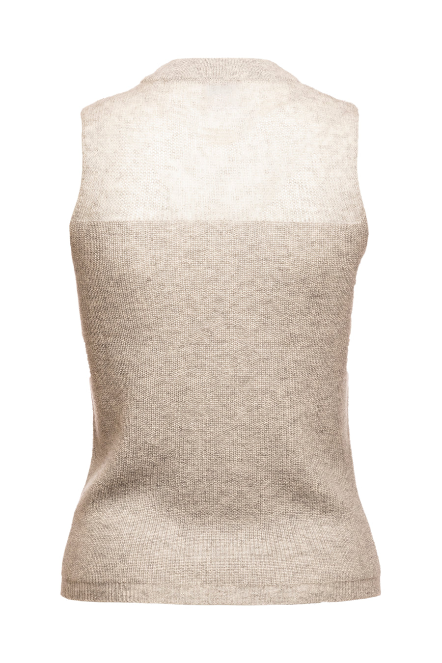 Grey Coral Sleeveless Block Intarsia Top Back