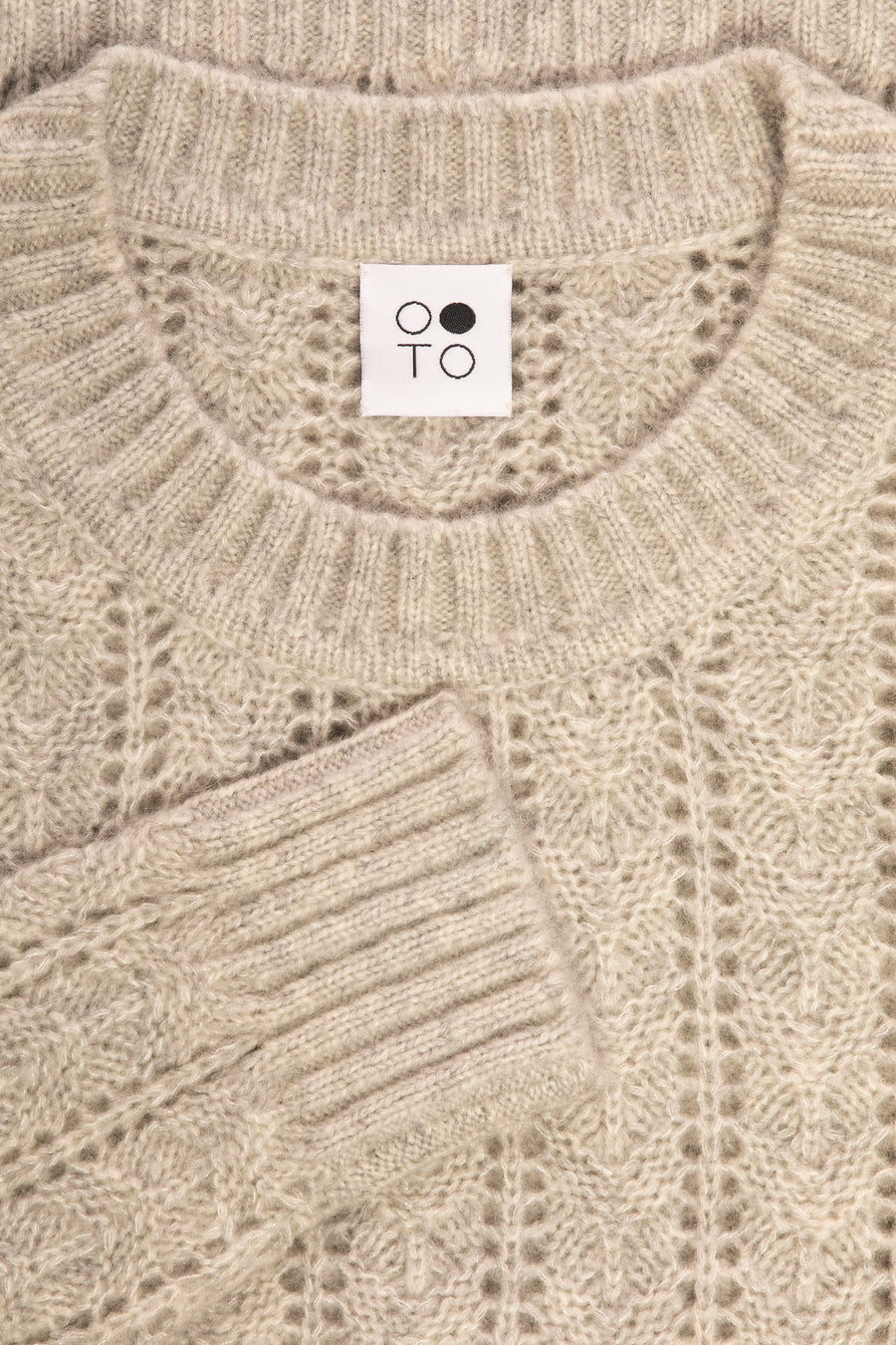 Grey Emerald Round Neck Sweater