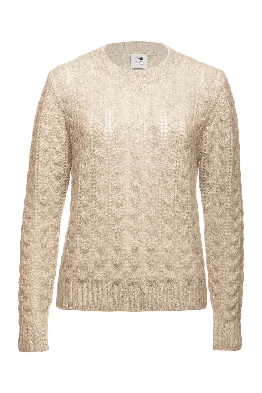 Grey Emerald Round Neck Sweater