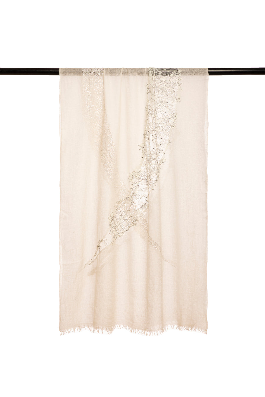 Jade Moon Lace Embroidered Scarf