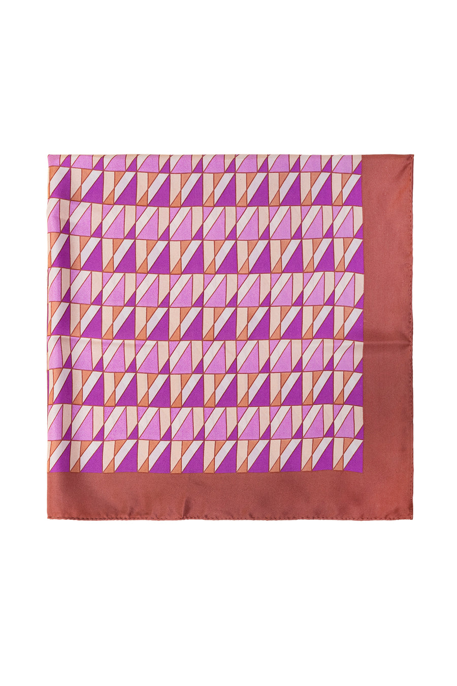 Lattice Printed Silk Square Scarf