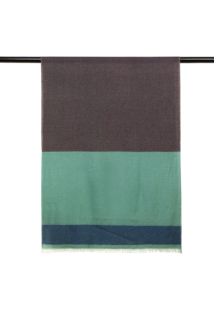 Block Stripe Yarn Dyed Cashmere Scarf For Women