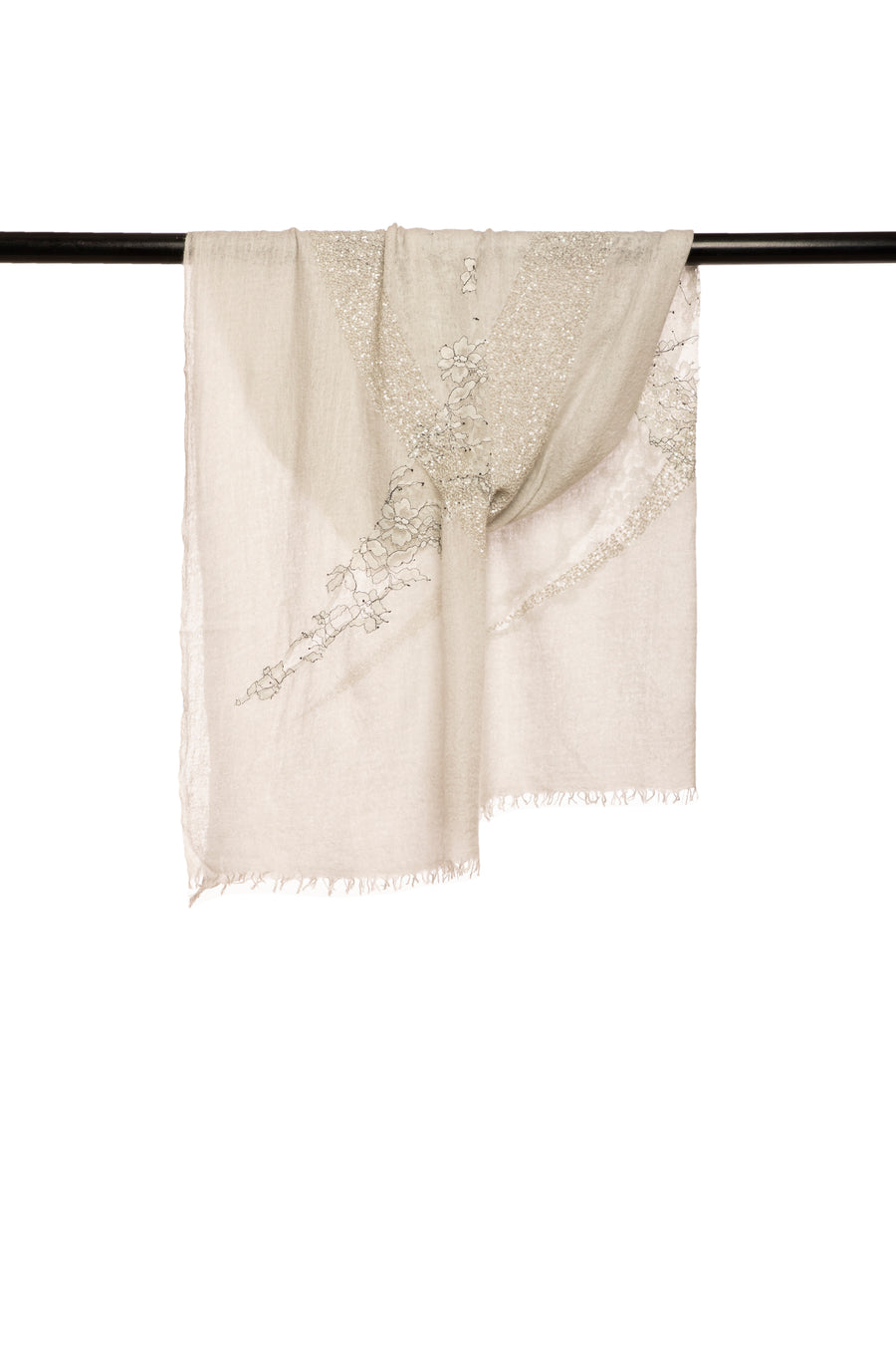 Jade Moon Lace Embroidered Scarf