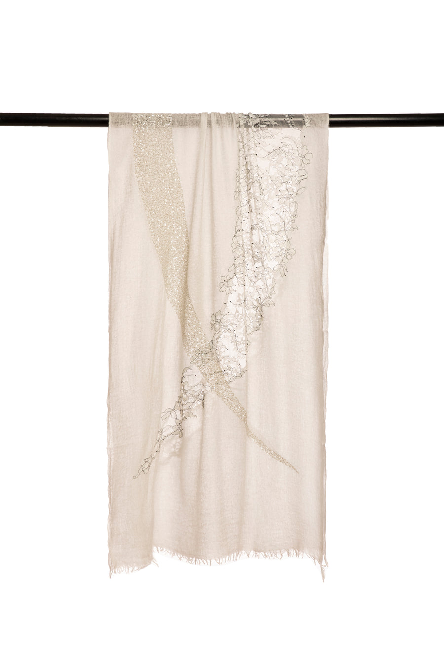 Jade Moon Lace Embroidered Scarf