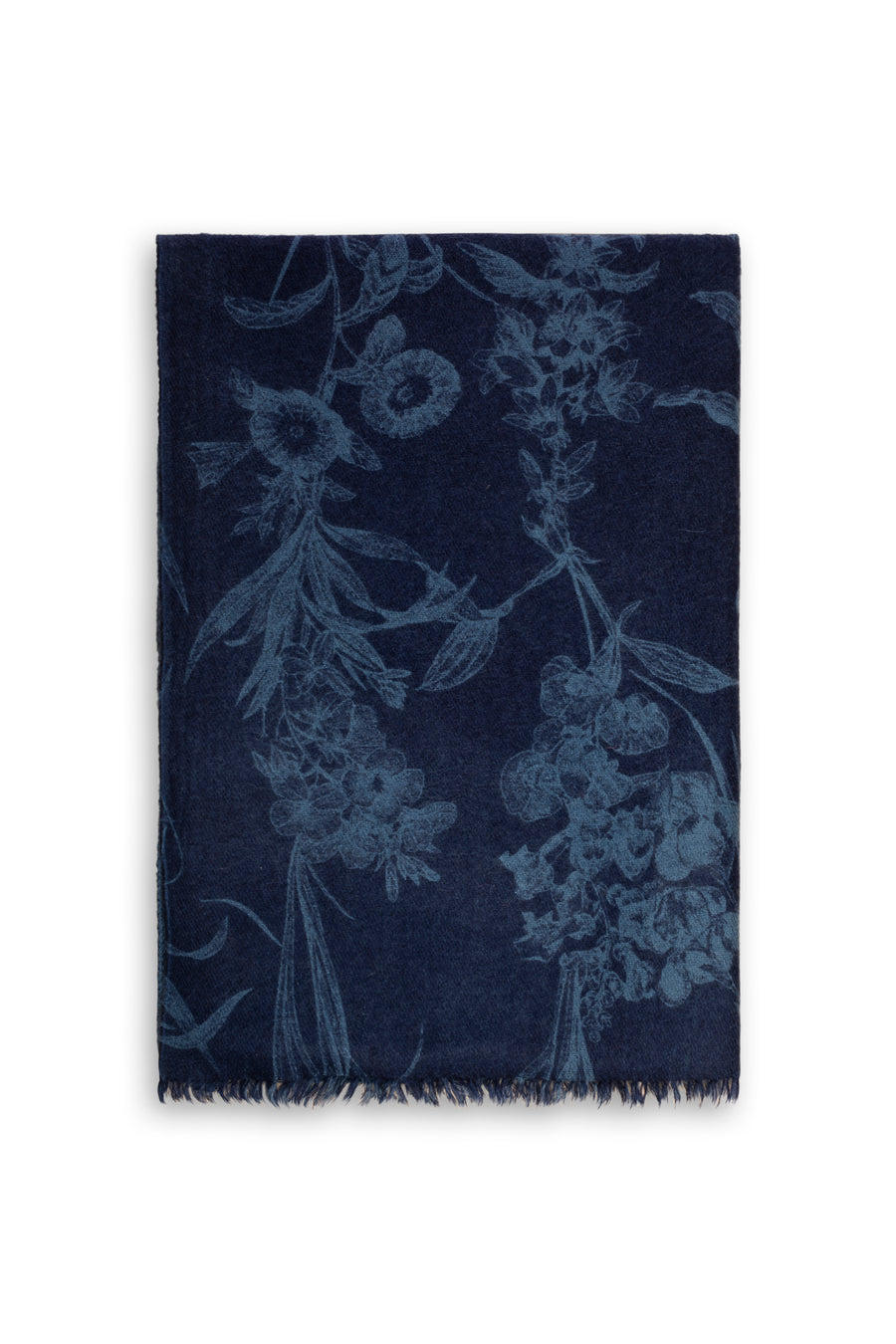 Modern Flower Printed Woven Cashmere Scarf