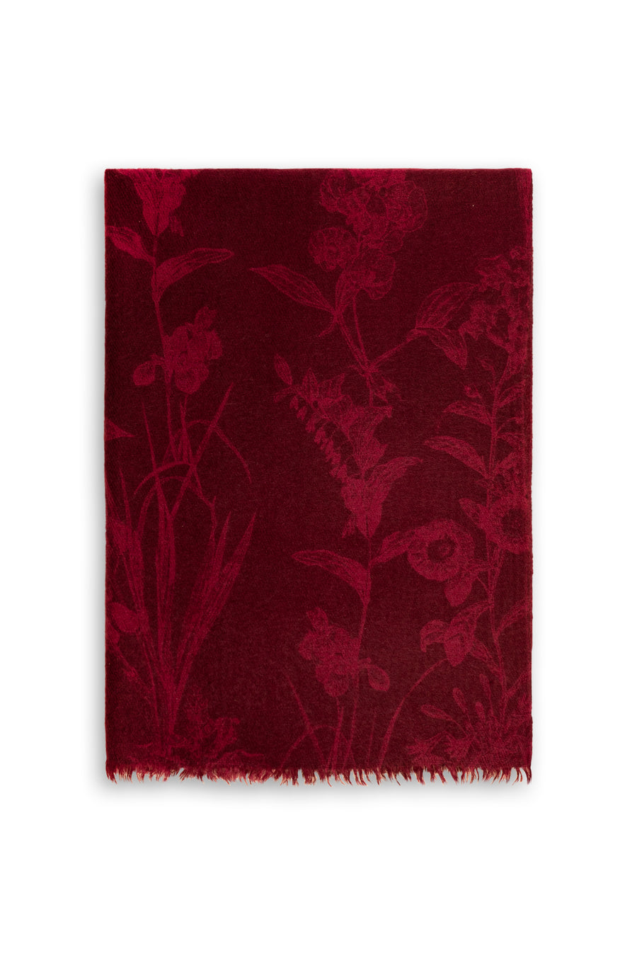 Modern Flower Printed Woven Cashmere Scarf