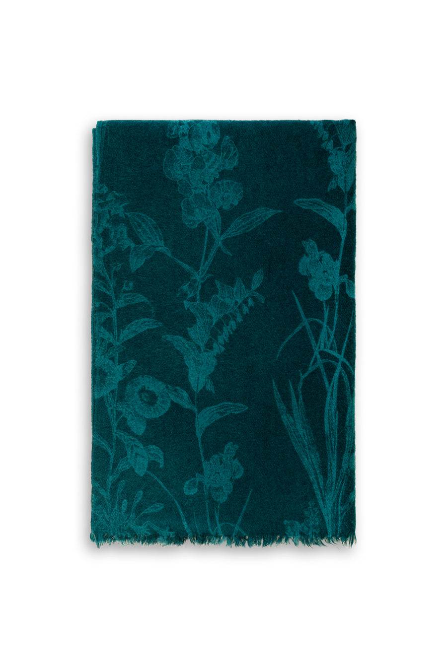 Modern Flower Printed Woven Cashmere Scarf