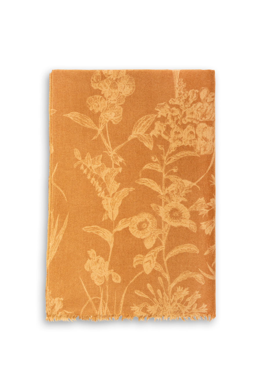 Modern Flower Printed Woven Cashmere Scarf