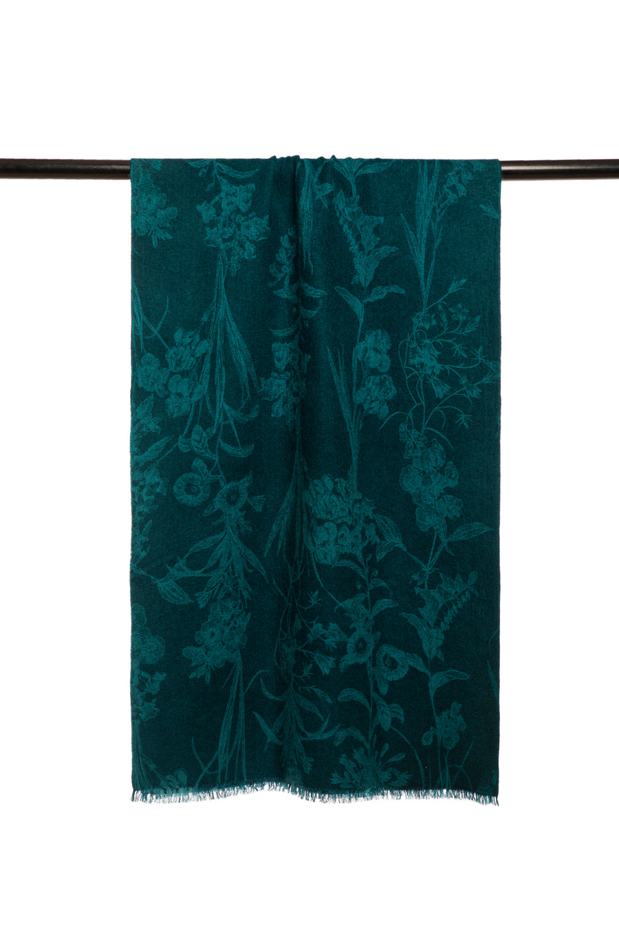 Modern Flower Printed Woven Cashmere Scarf