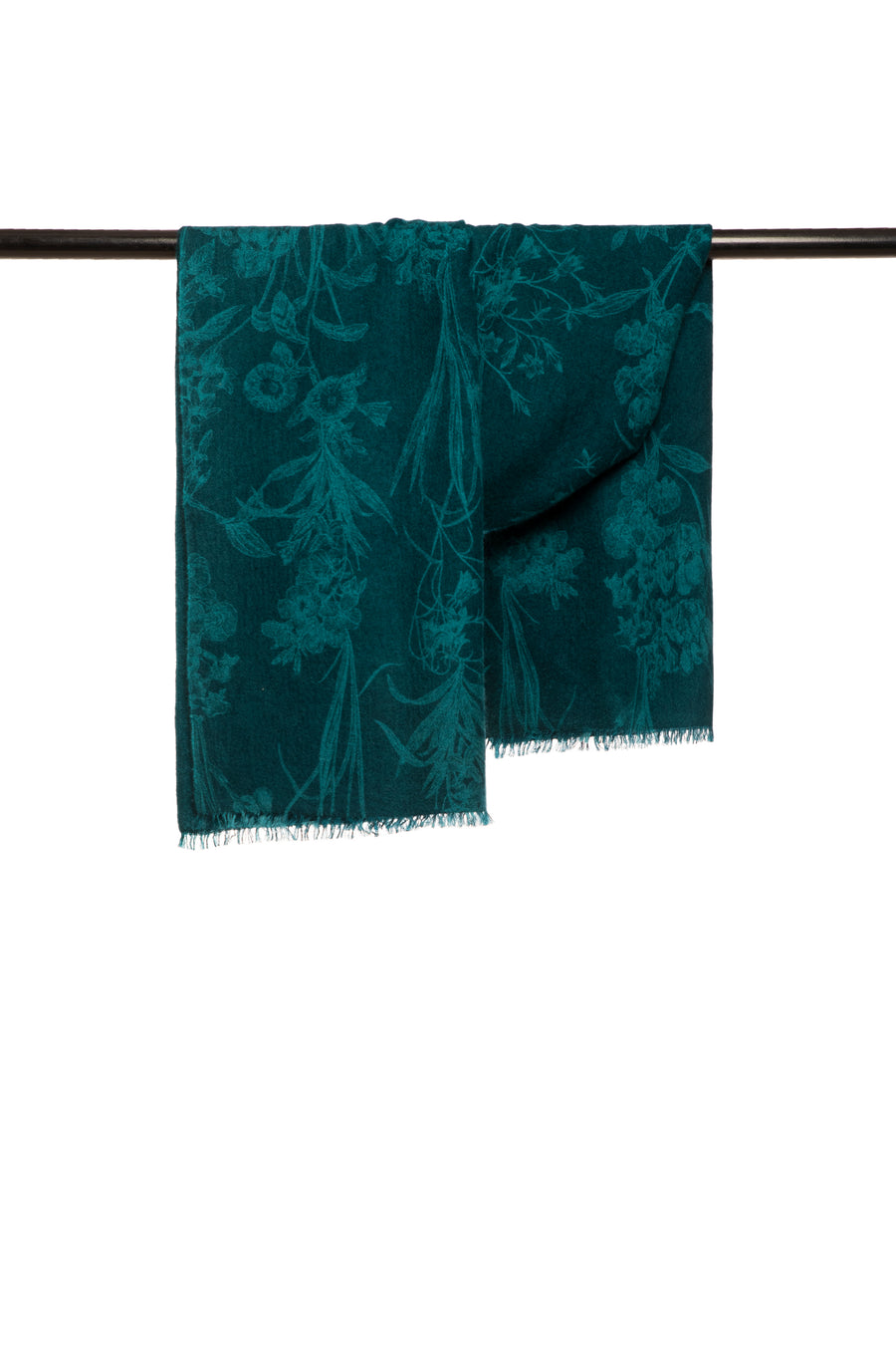 Modern Flower Printed Woven Cashmere Scarf