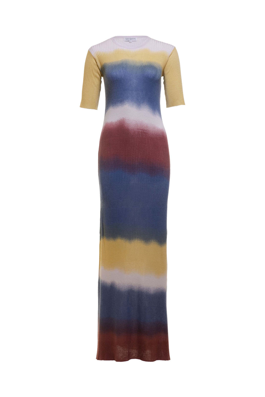 Women's Silk Wool Cashmere Multi Ribbed Dress