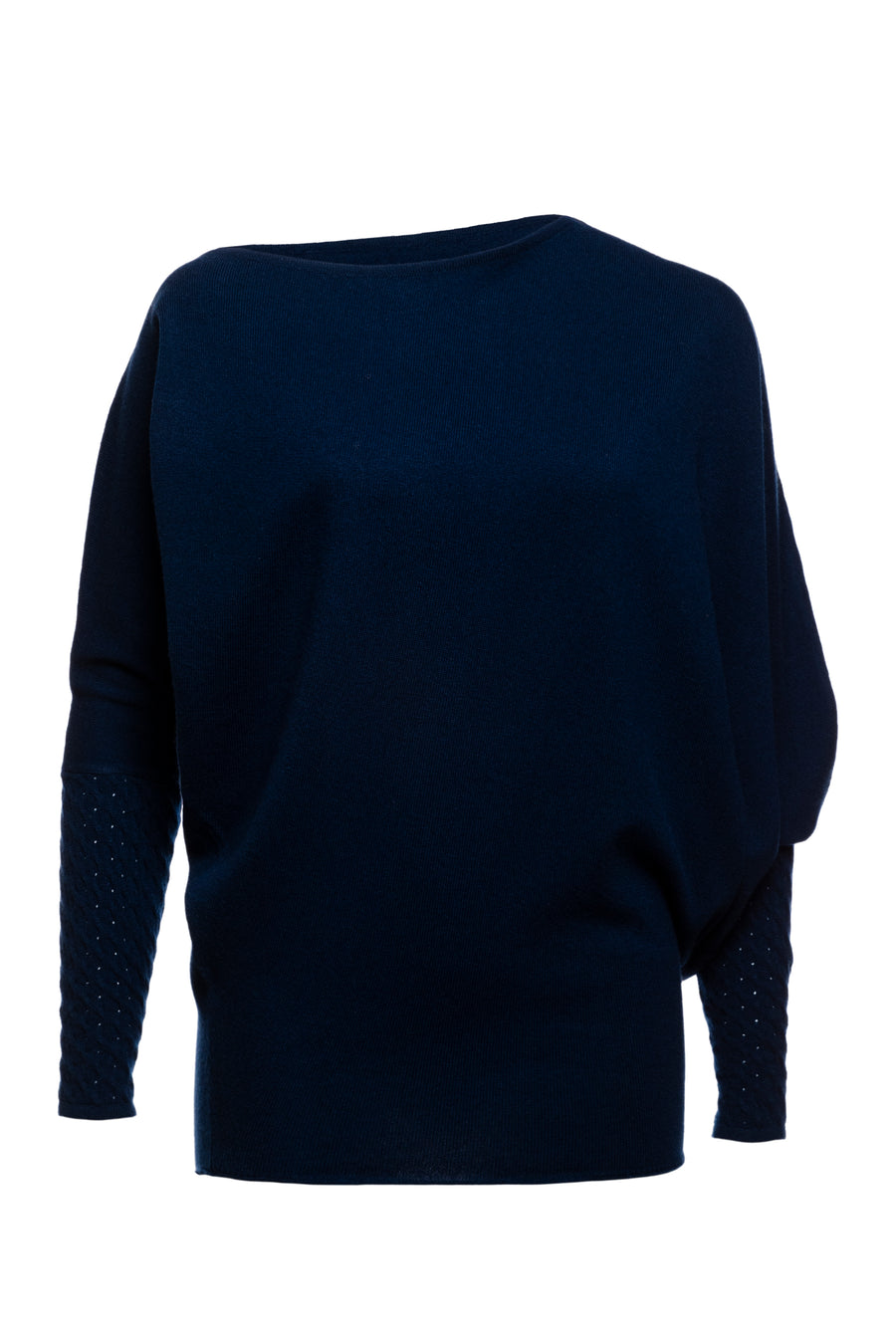 Navy Jewel Asymmetric Top