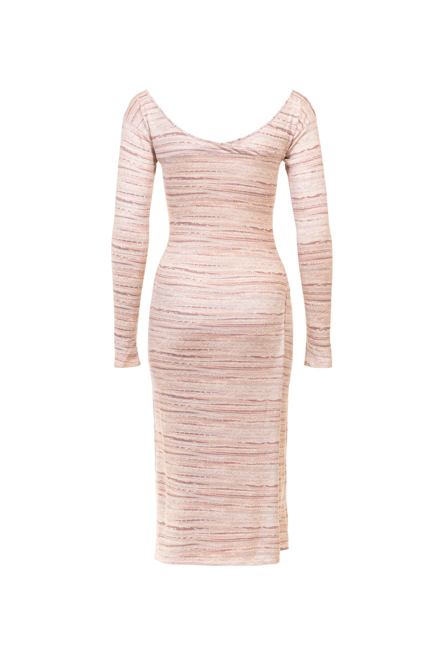 Women's Silk Wool Cashmere Textured Printed Dress