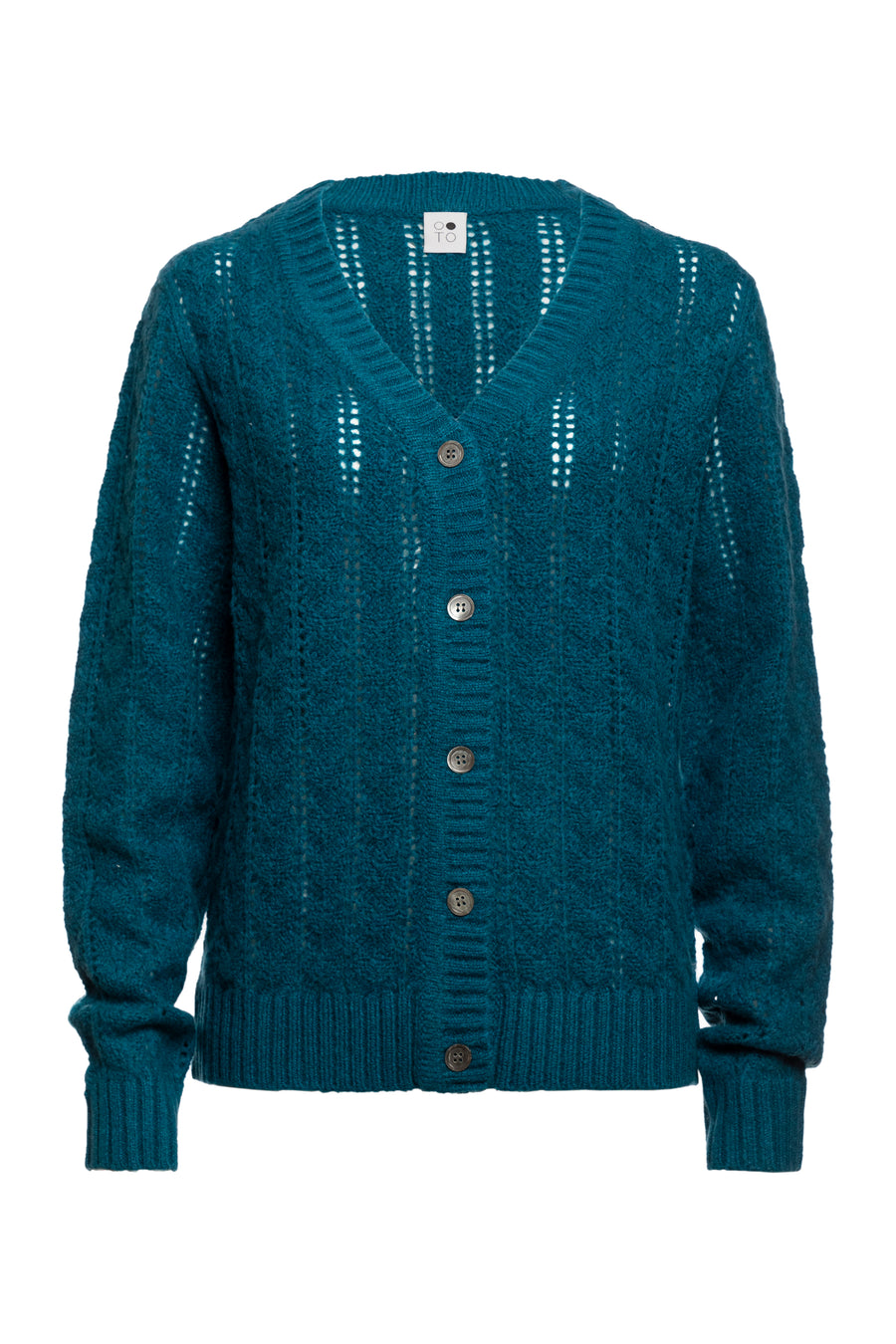 Teal Amethyst Loose Fit Cardigan