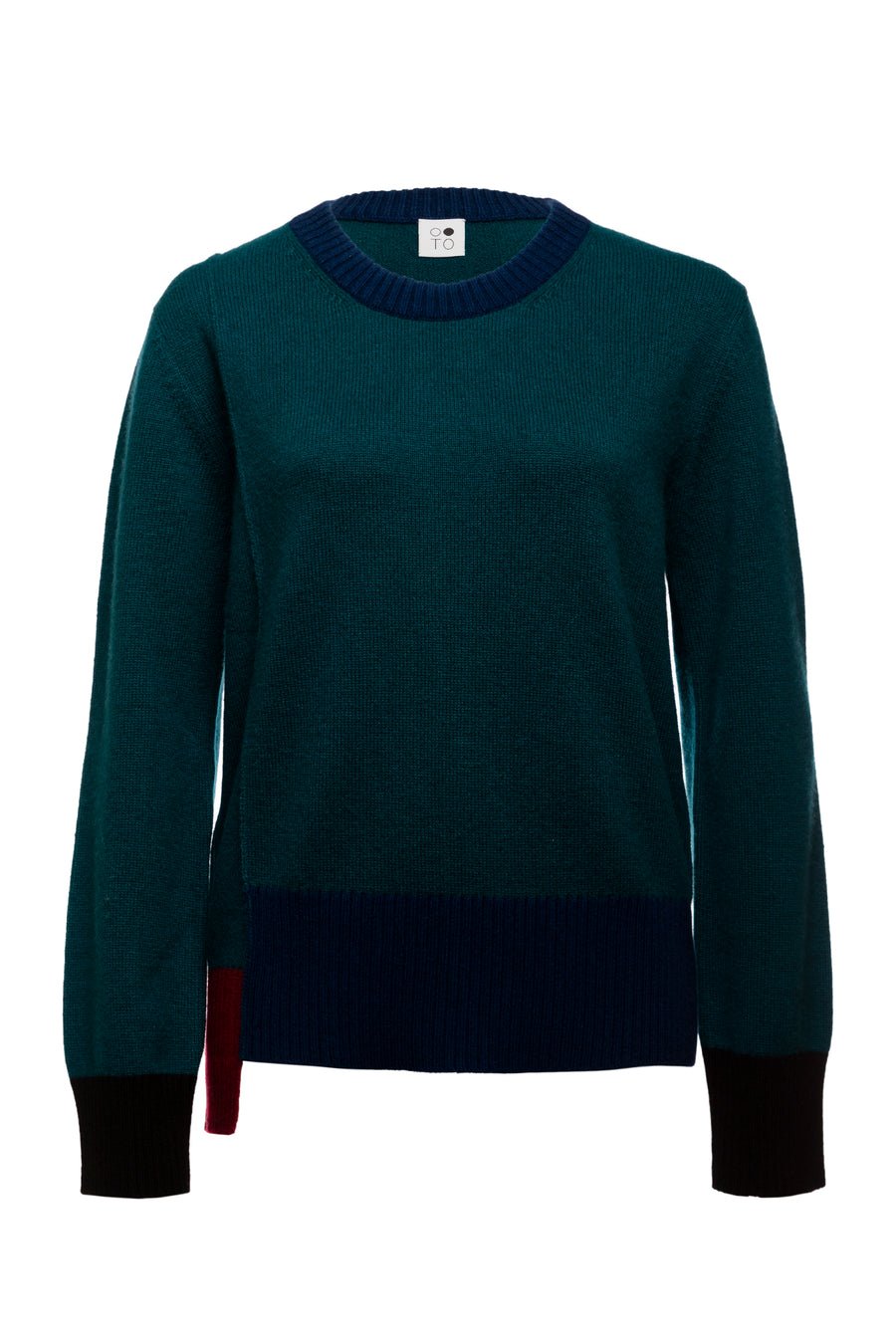 Teal Onyx Crew Neck Sweater