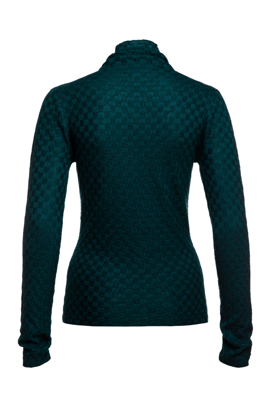 Teal Tourmaline Turtleneck Body Fitted Sweater